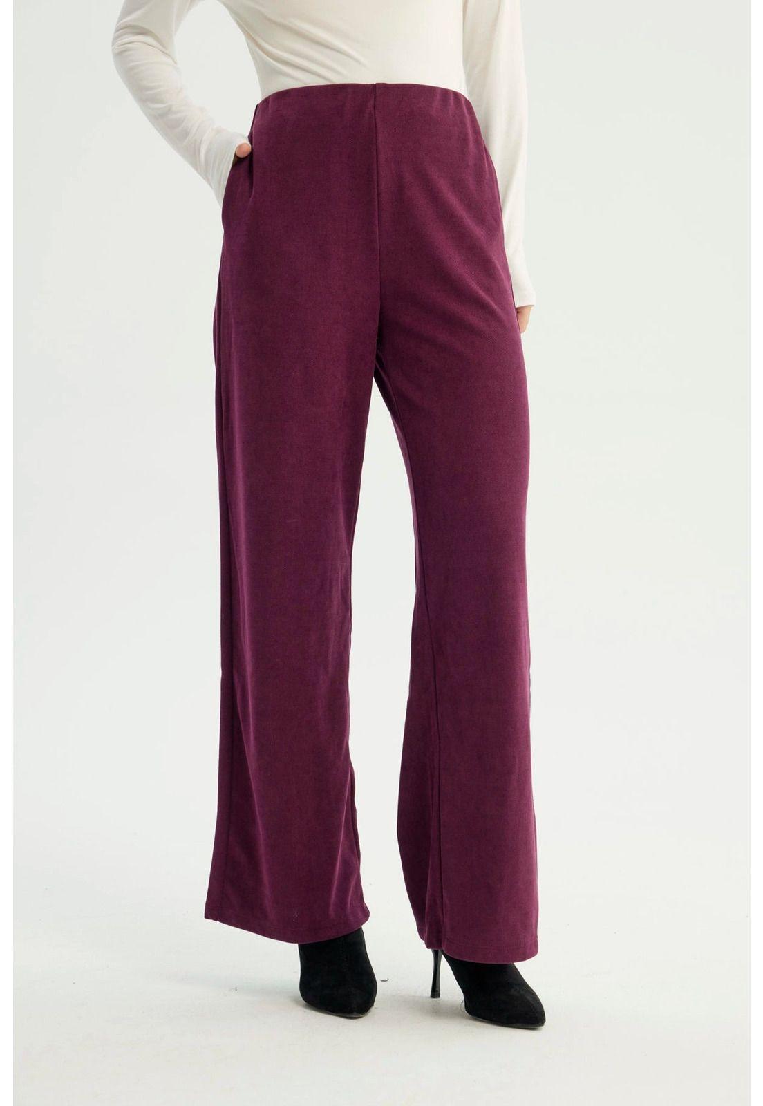 Pantalón Mujer Wide Leg Rojo-0