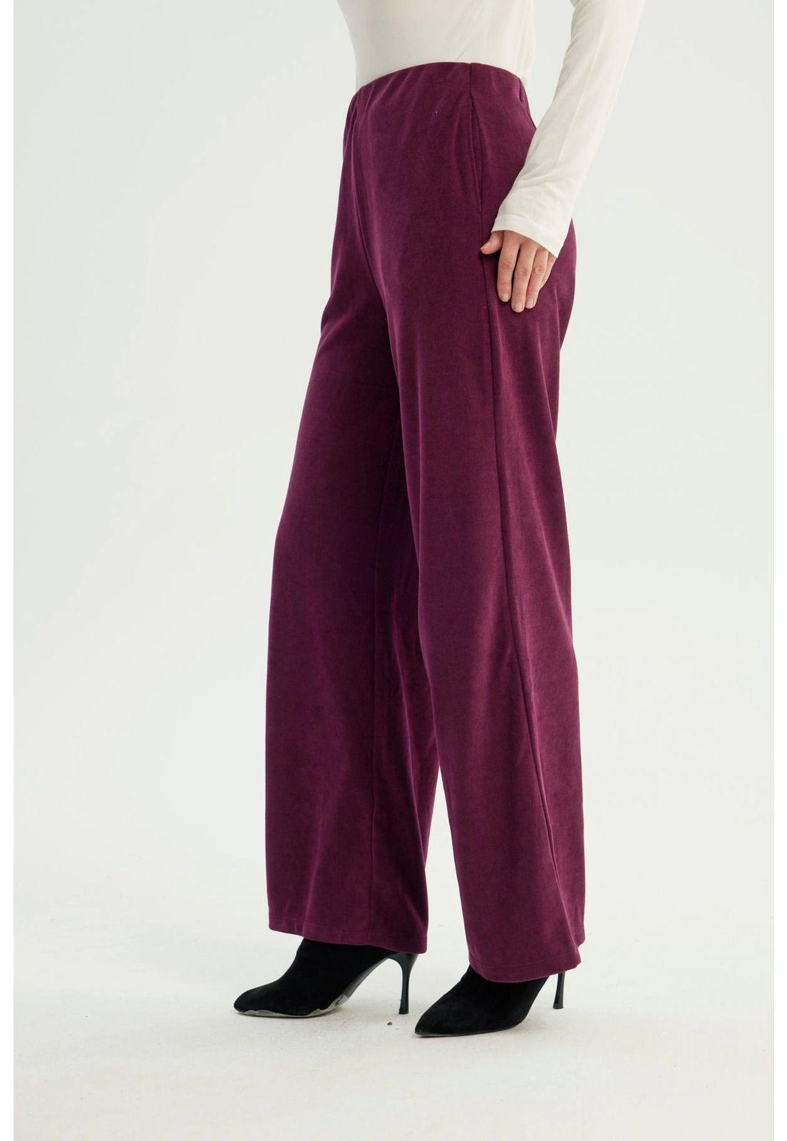 Pantalón Mujer Wide Leg Rojo-1