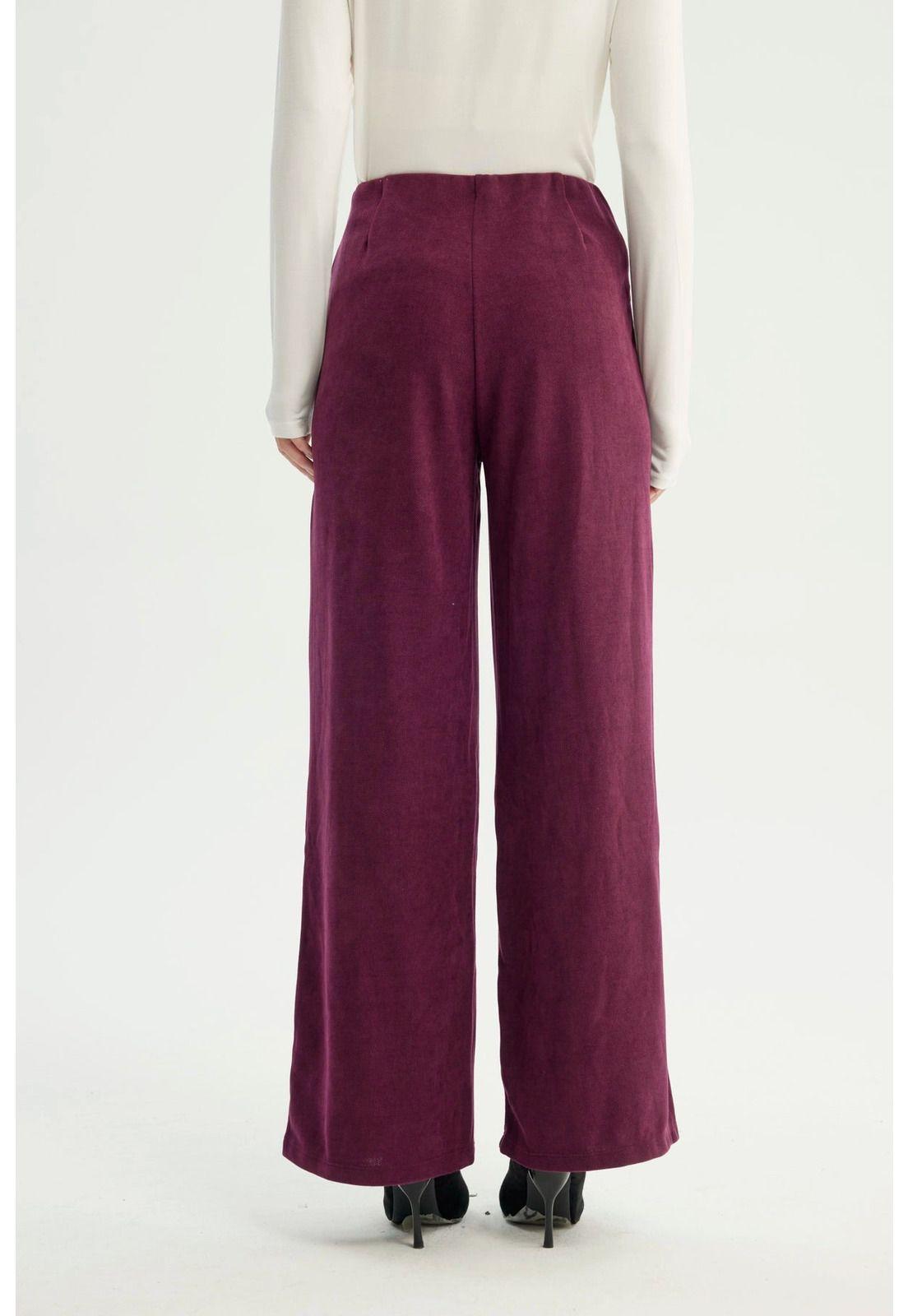 Pantalón Mujer Wide Leg Rojo-2