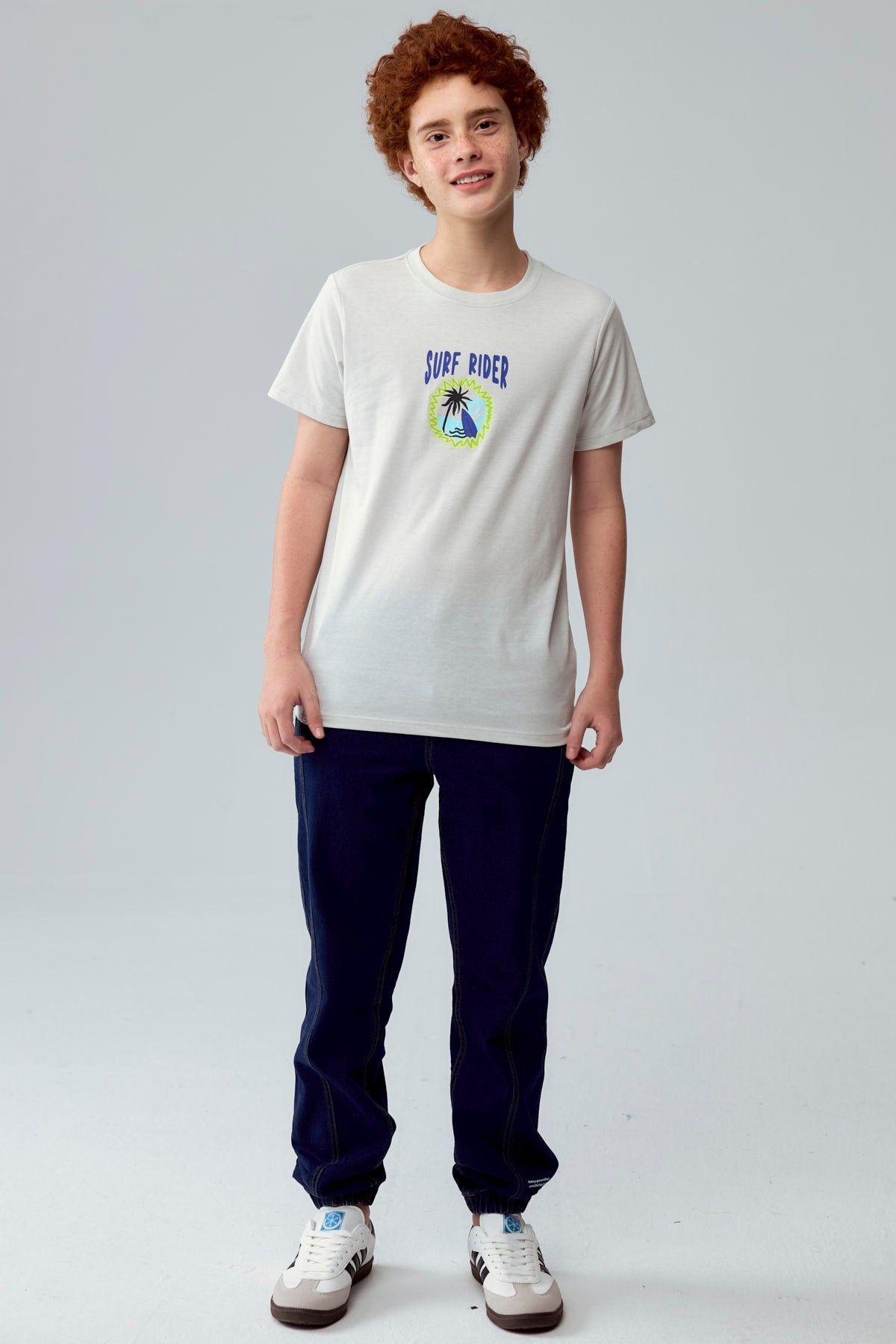 Polera Niño Print Gris-3