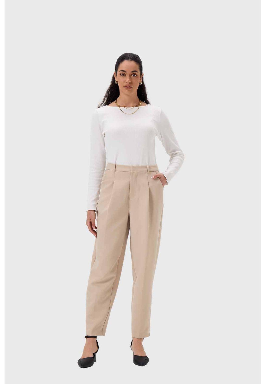 Pantalón Mujer Sastrero Taupe-3