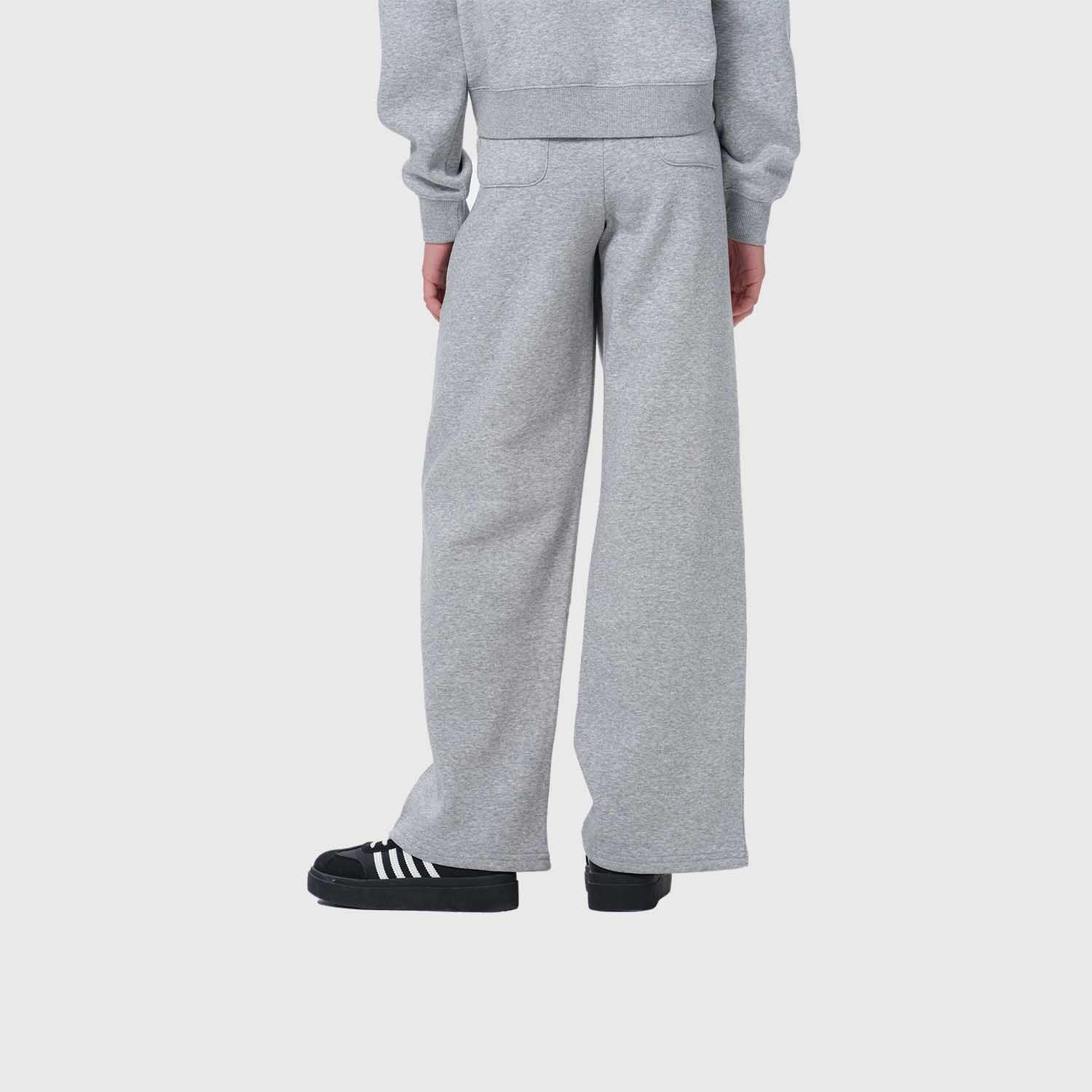 Pantalón Buzo Niña Pierna Ancha Gris Melange-2