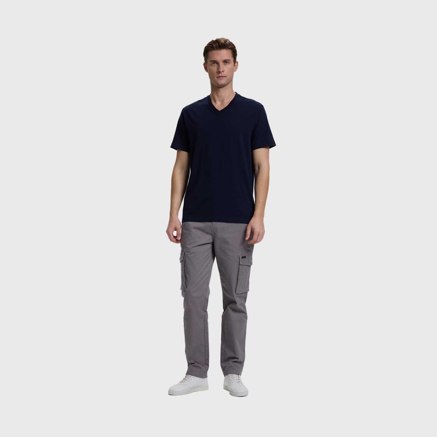 Polera Hombre Casual Básica Azul Marino Fashion's Park-3