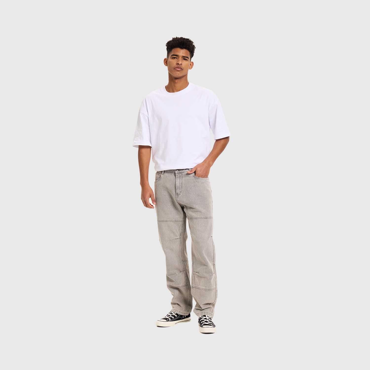 Jeans Hombre Baggy Retro Gris Claro Fashion's Park-3