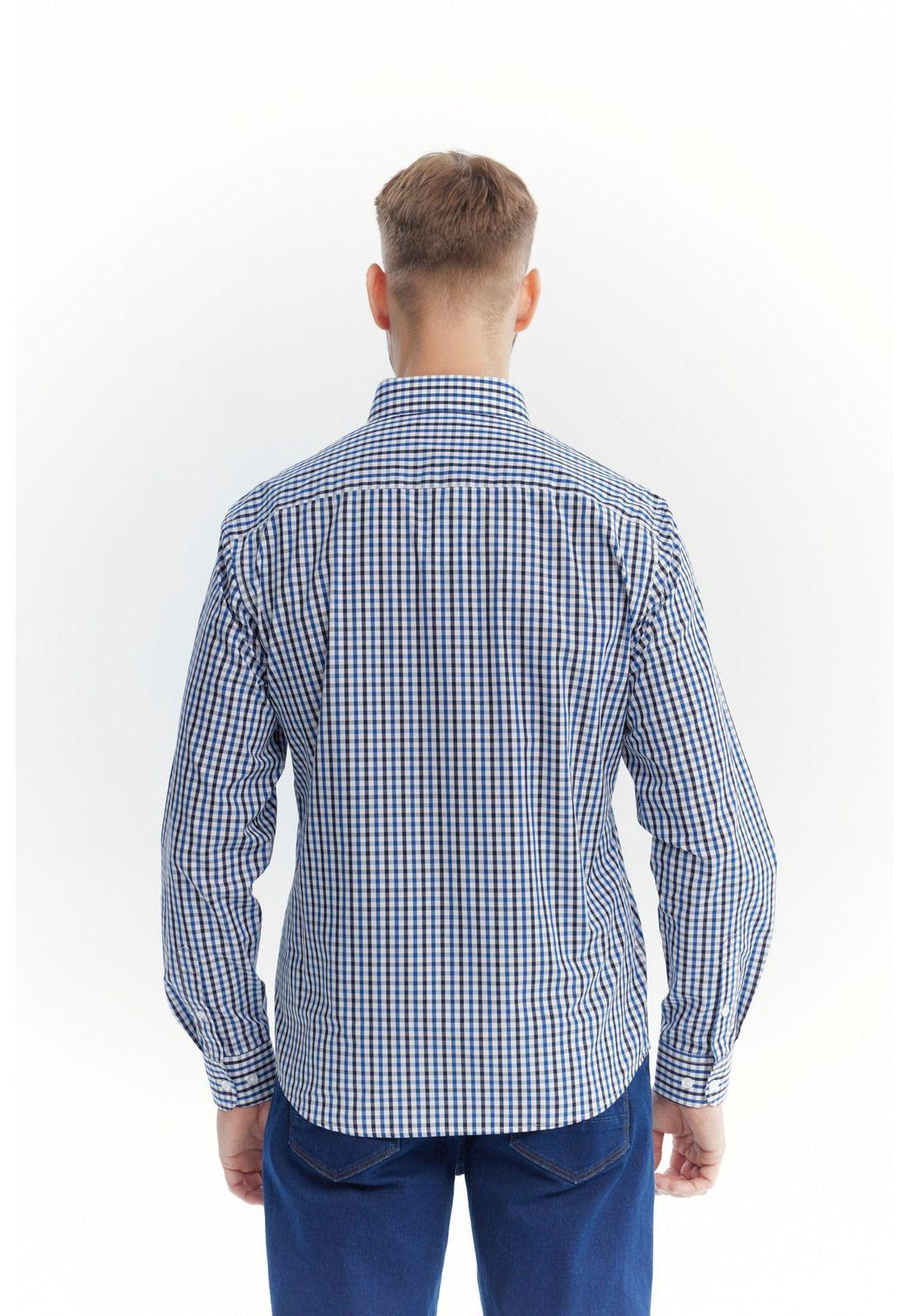 Camisa Hombre Regular Azul-2