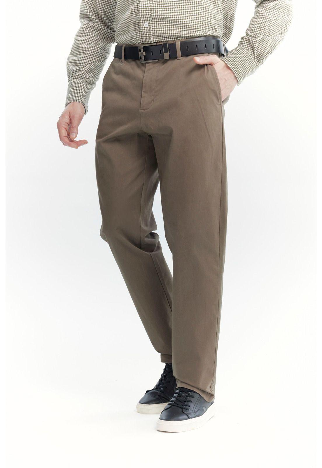 Pantalón Hombre Calce Recto Café - ll-1