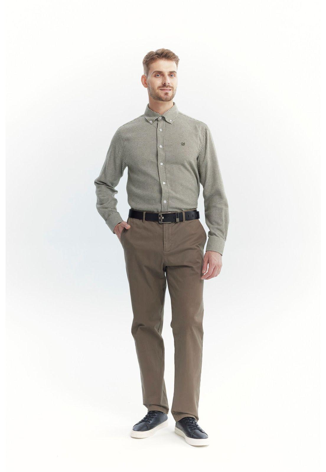 Pantalón Hombre Calce Recto Café - ll-3