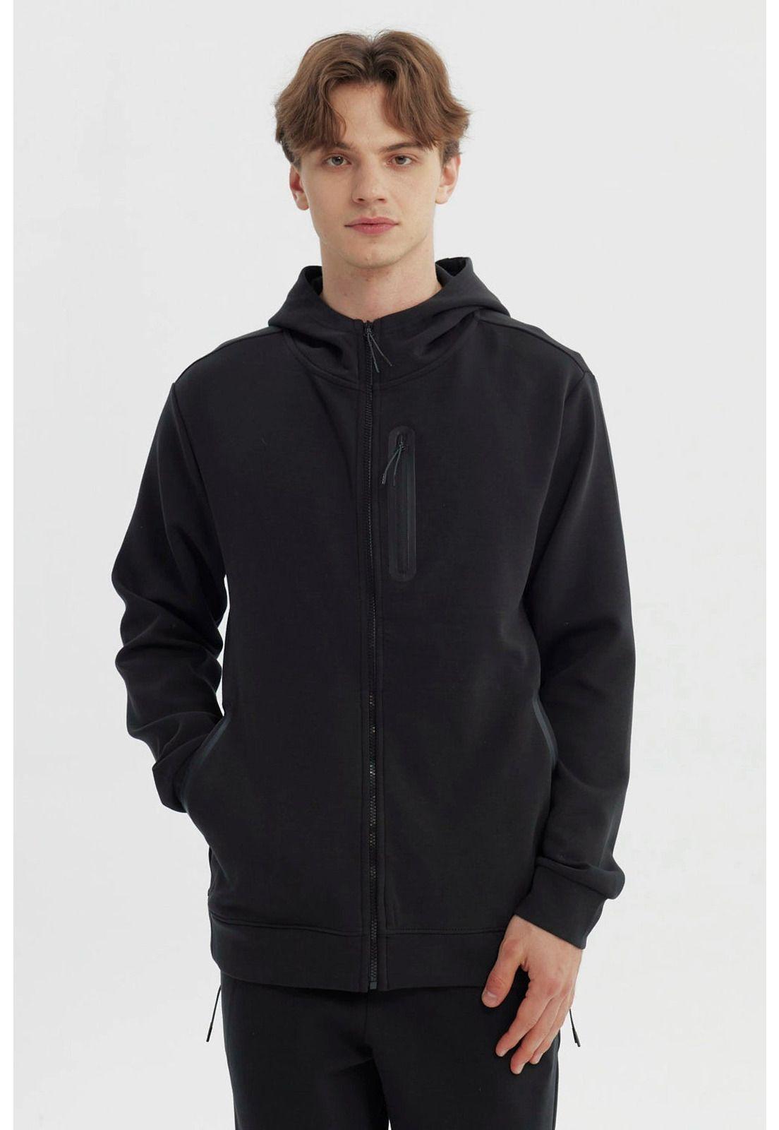 Polerón Hombre Slim Negro - Xlll-0