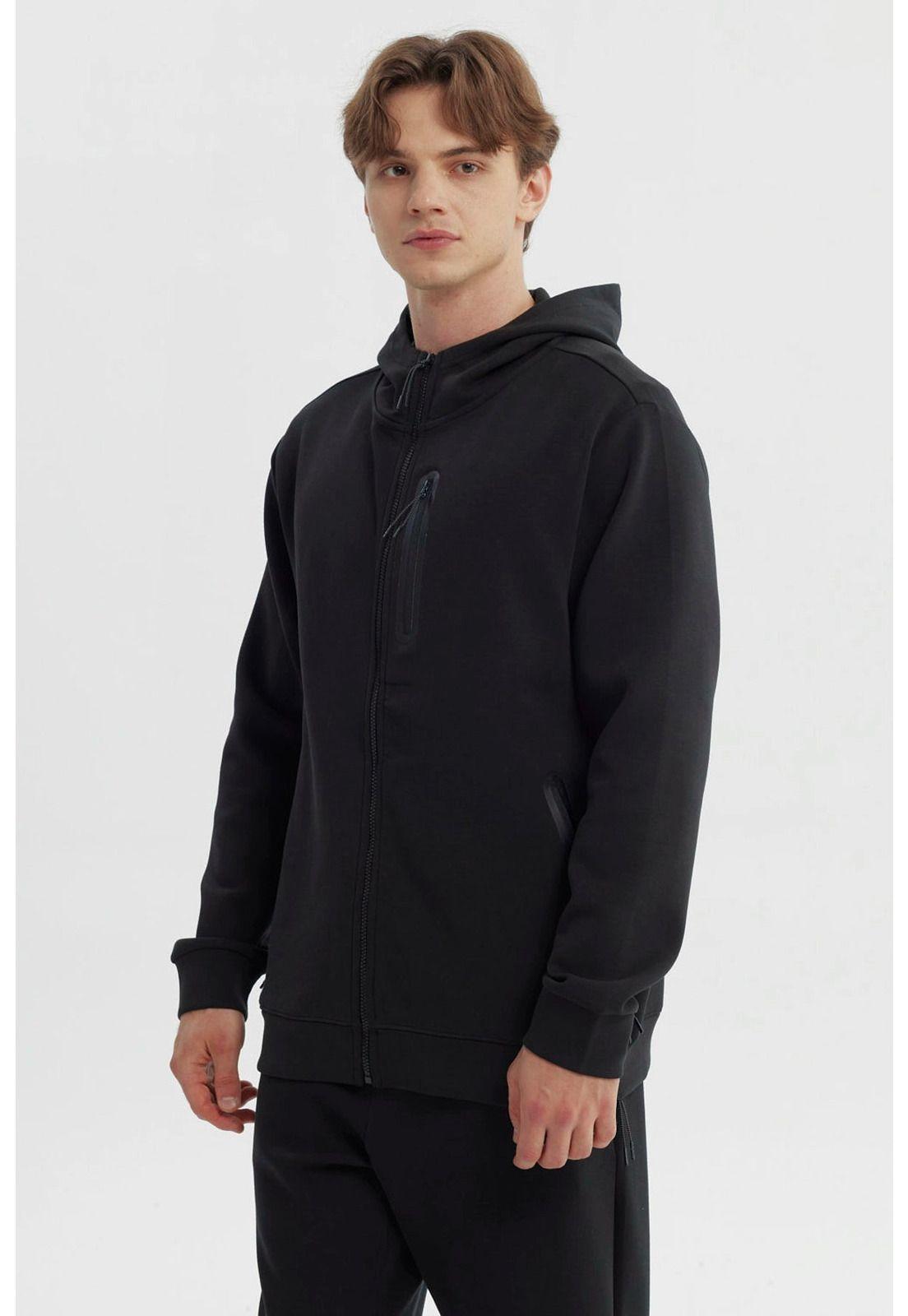 Polerón Hombre Slim Negro - Xlll-1