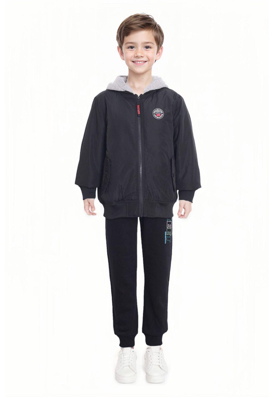 Chaqueta Niño Bomber Negro - lV-2