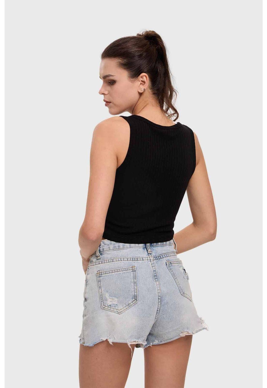 Polera Mujer Bordado Negro-2