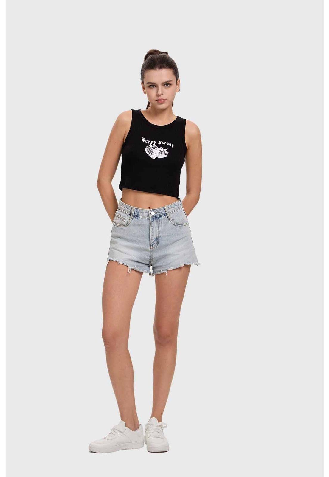 Polera Mujer Bordado Negro-3