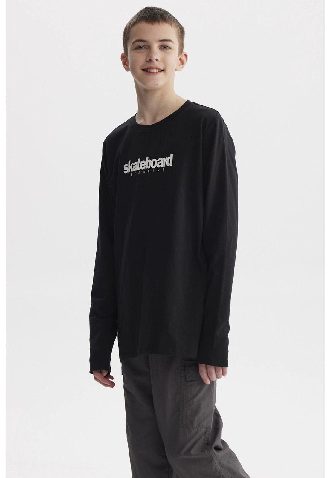 Polera Niño Print Negro - ll-0