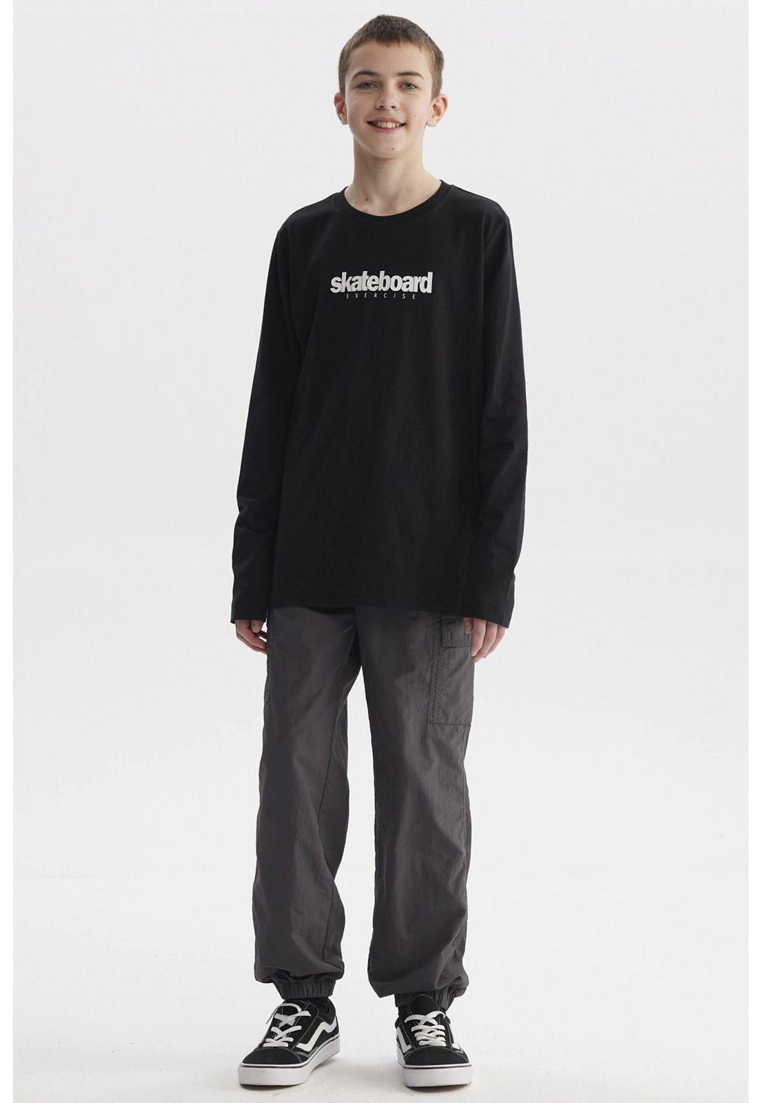 Polera Niño Print Negro - ll-3