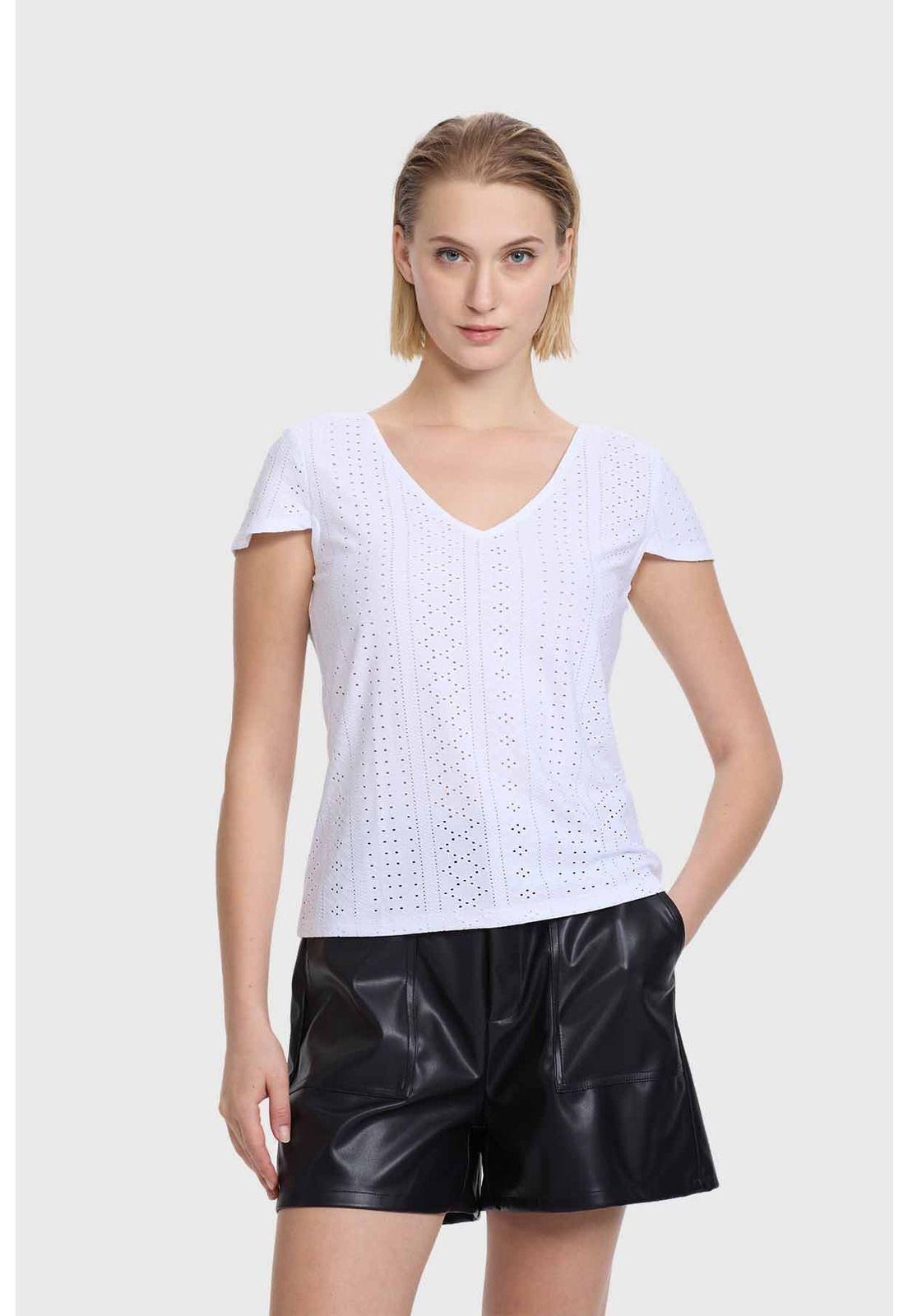 Polera Mujer Espalda Rebajada Blanco-0