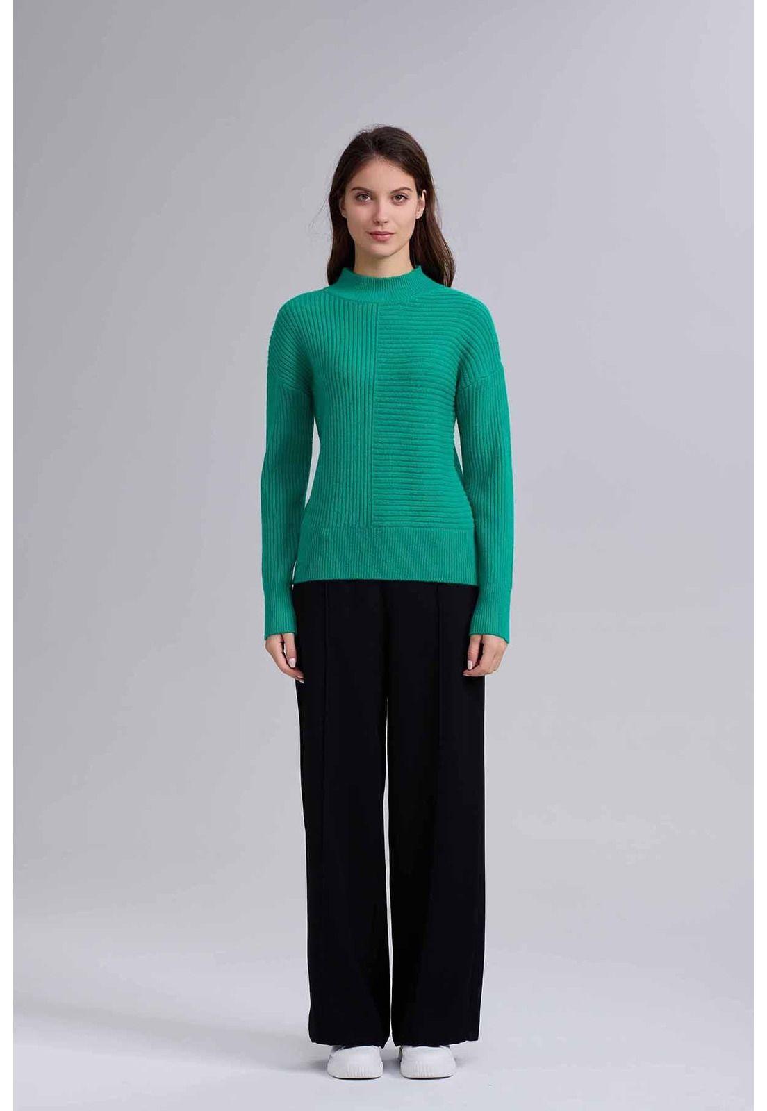 Sweater Mujer Chenille Verde-3