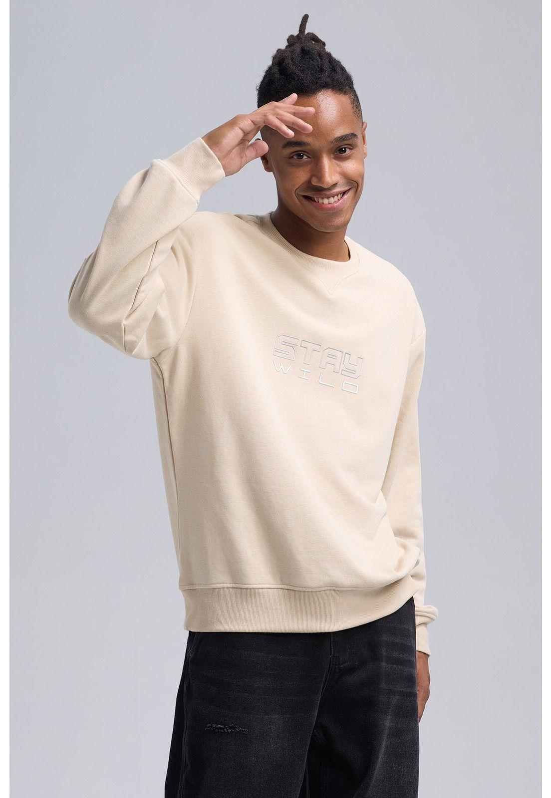 Polerón Hombre Aplicación Beige-1