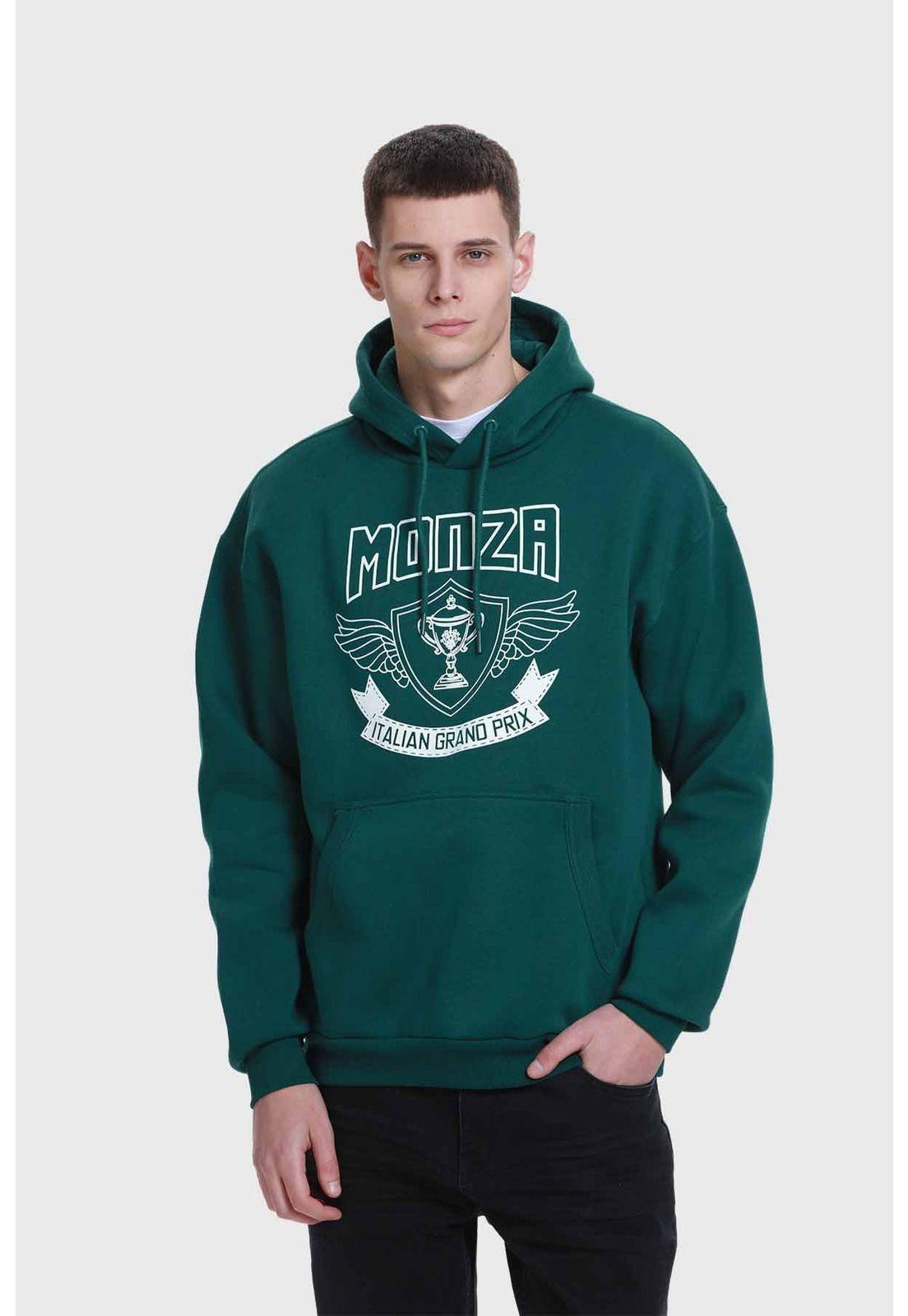 Polerón Hombre Print College Verde - ll-0