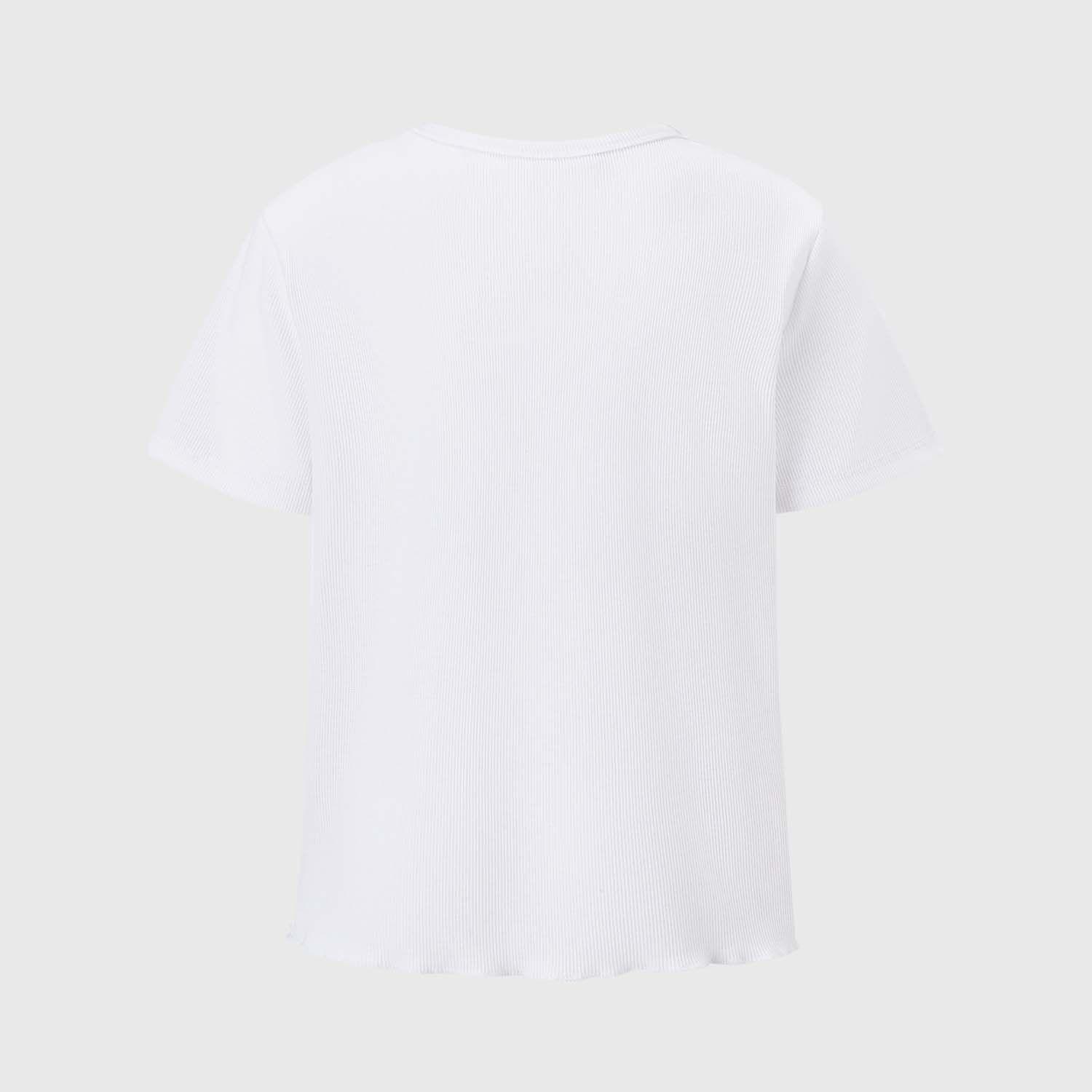 Polera Niña Rib Crop Crudo Fashion's Park-1