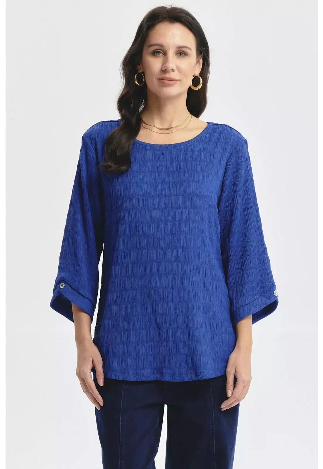 Polera Mujer Slim Azul - ll-0