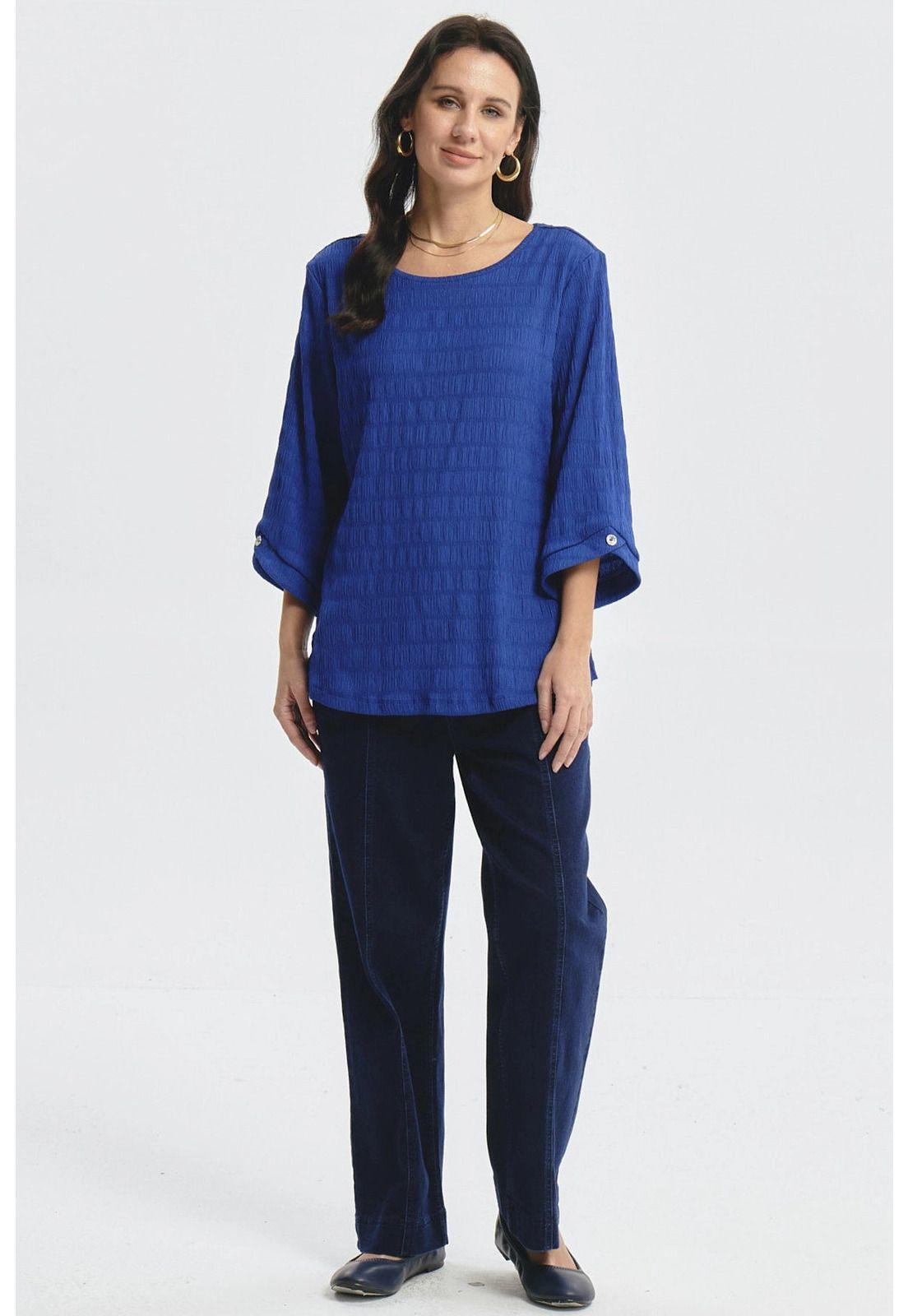 Polera Mujer Slim Azul - ll-3