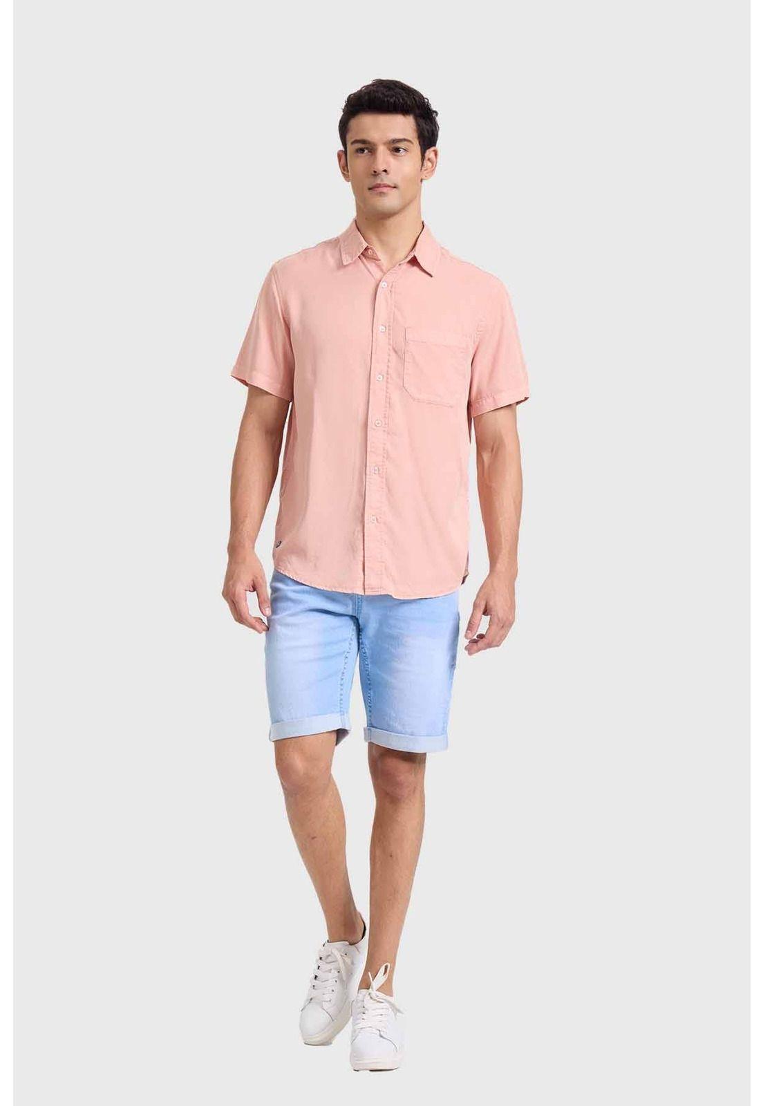 Camisa Hombre Con Bolsillo Malva-3