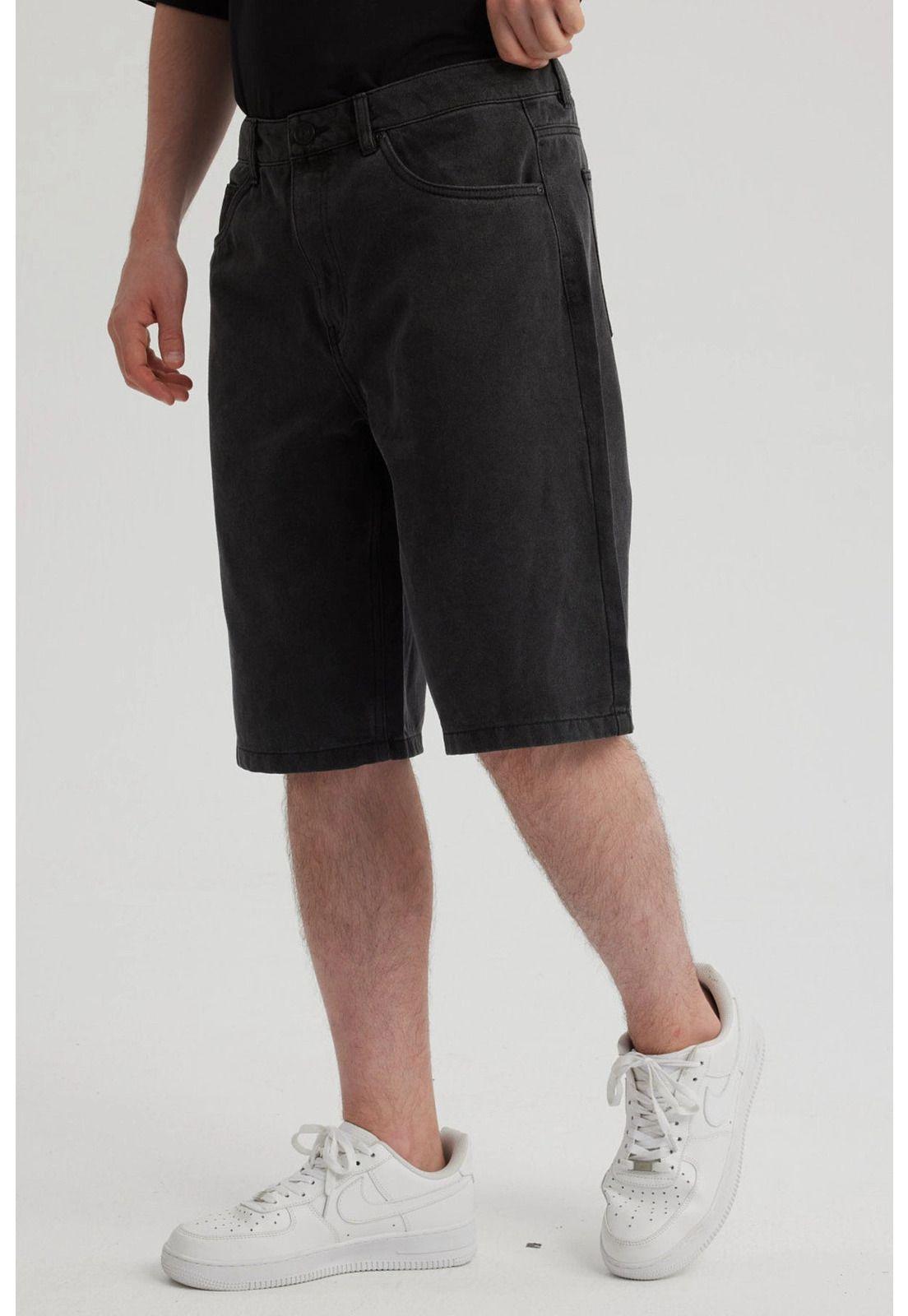 Bermuda Hombre Bolsillo Gris-3