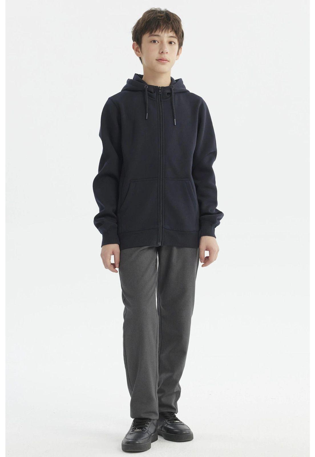 Polerón Niño Full Zipper Azul Marino- ll-3