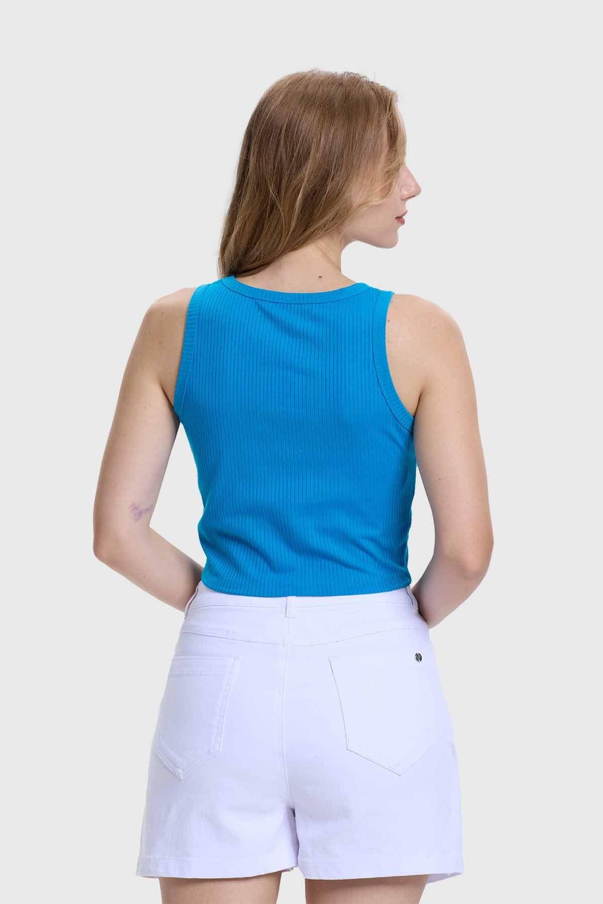 Polera Mujer Sudadera Azul Claro-2