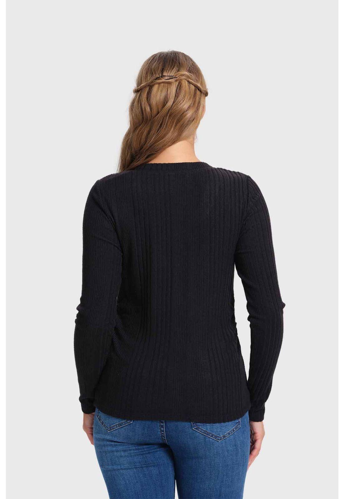 Polera Mujer Rib Camman Negro-2