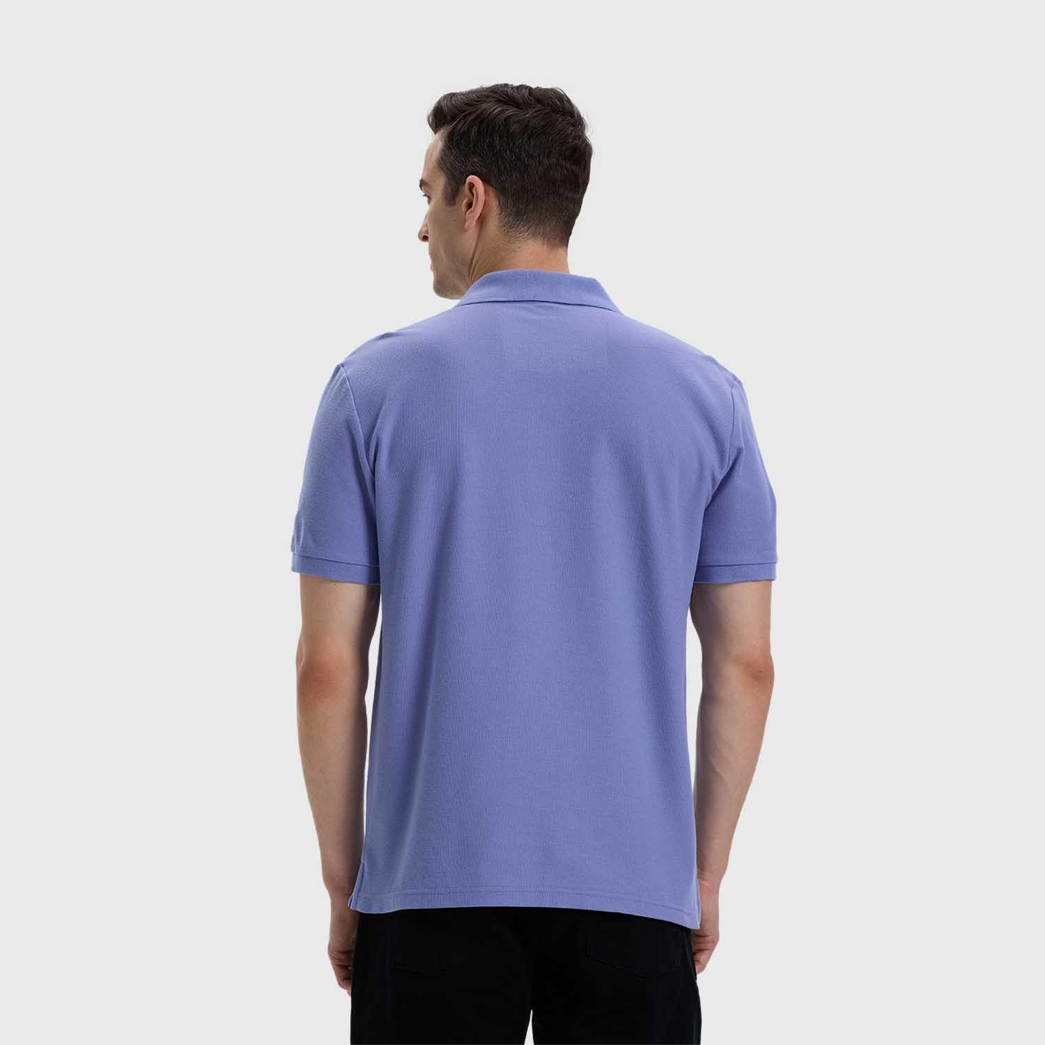 Polera Hombre Lisa Con Logo Lavanda-2