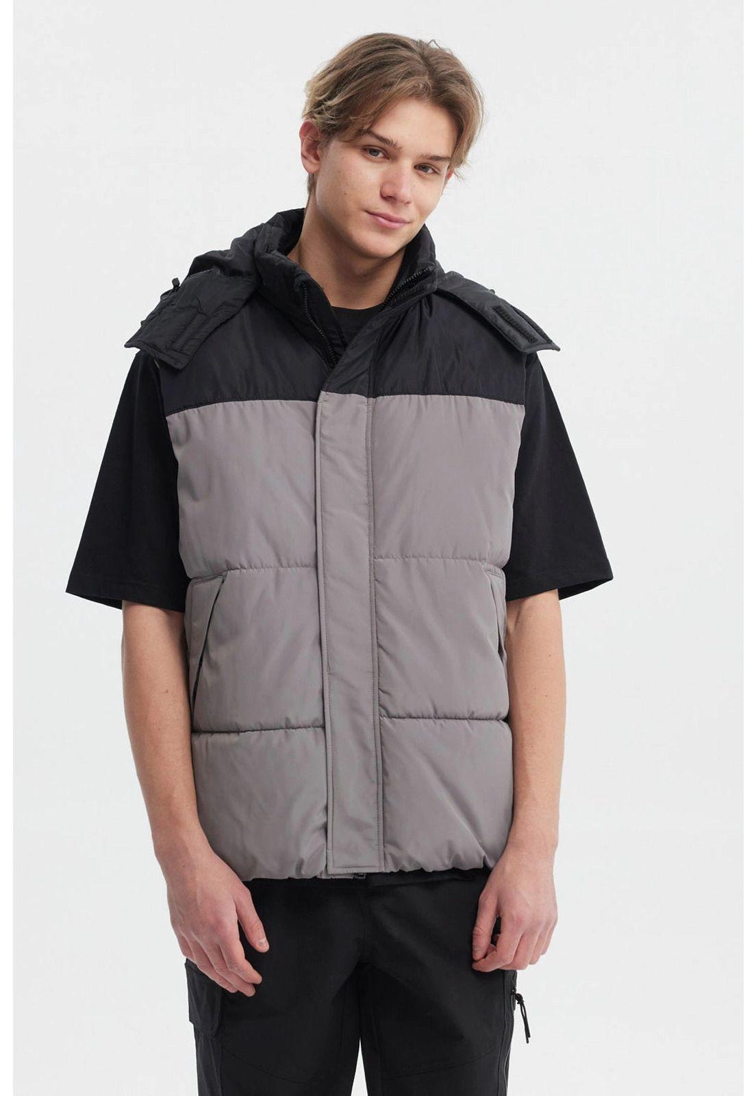 Parka Hombre Puffa Bicolor Negro-0