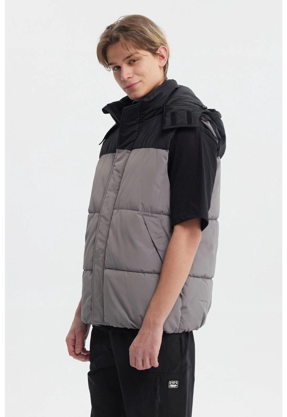 Parka Hombre Puffa Bicolor Negro-1