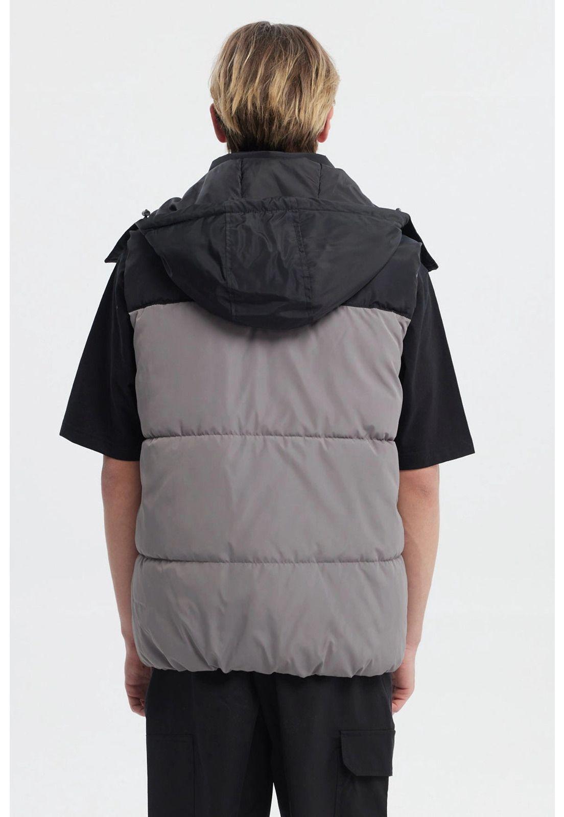 Parka Hombre Puffa Bicolor Negro-2