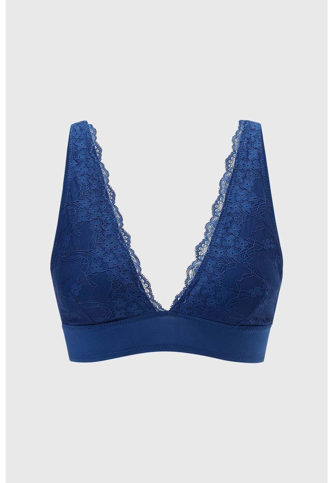 Sostén Mujer Peto Tipo Bralette Azul-0