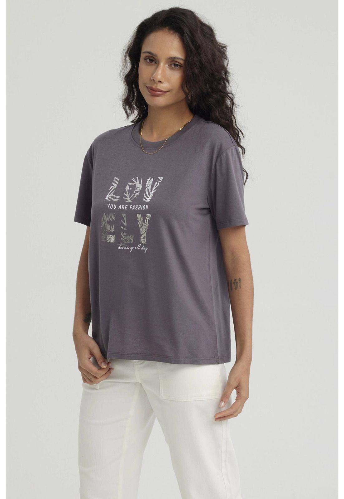 Polera Mujer Print Con Aplicación Marengo-5