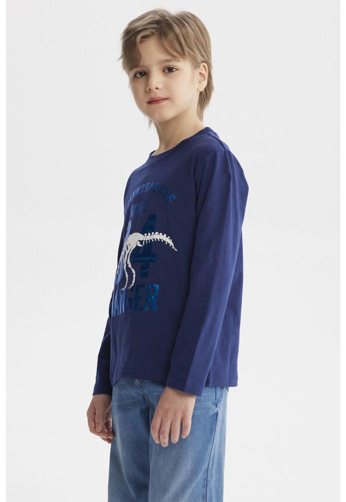 Polera Niño Toddler Print Azul Oscuro - ll-1