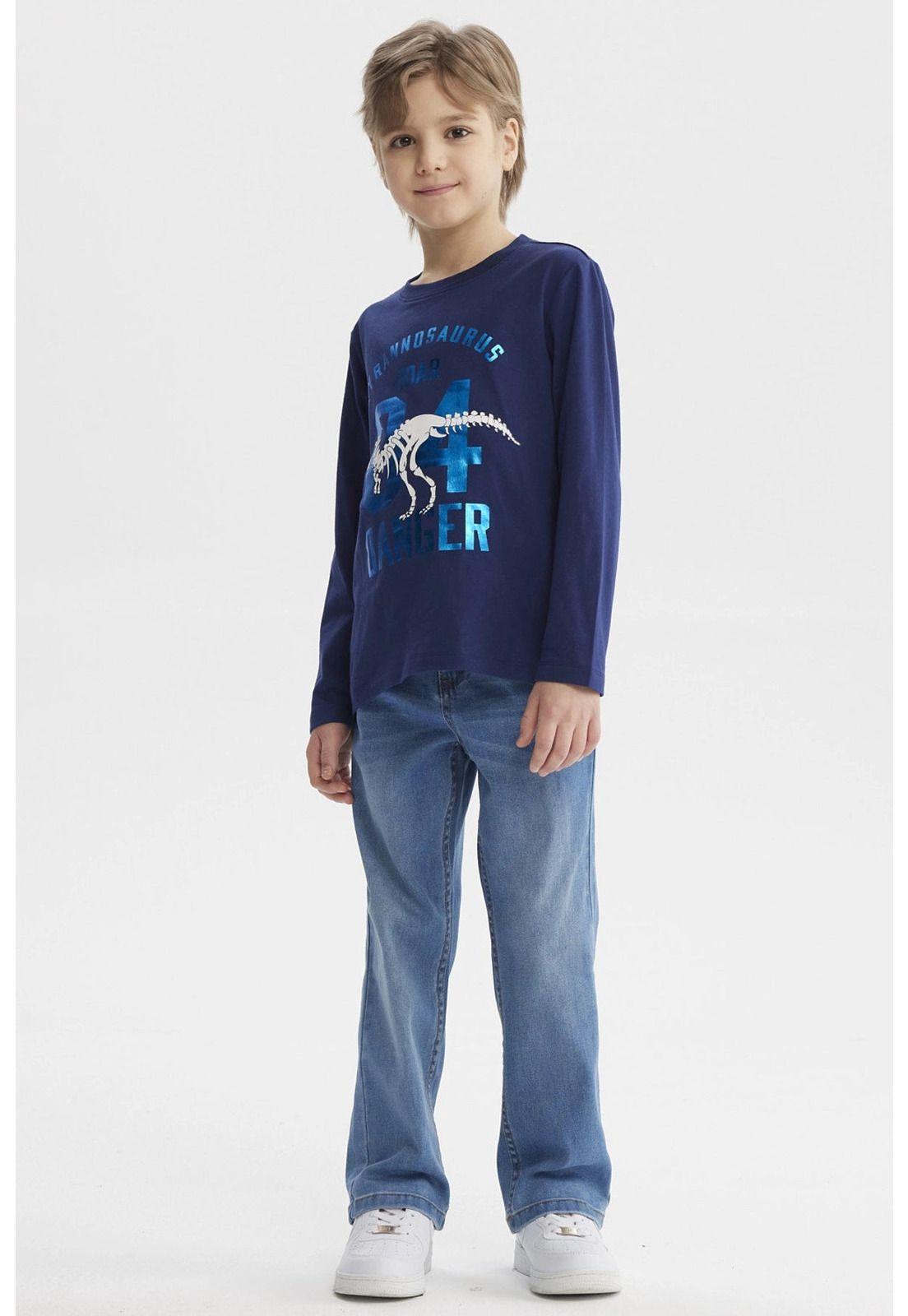 Polera Niño Toddler Print Azul Oscuro - ll-3