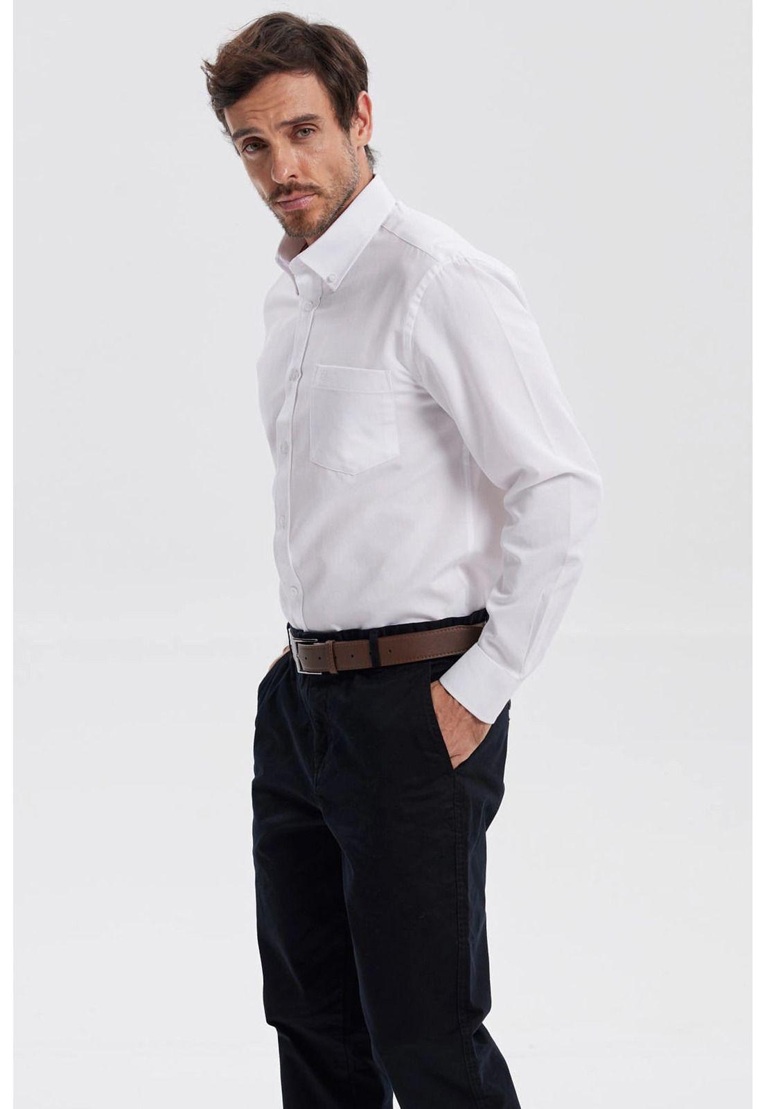 Camisa Hombre Oxford Blanco - lll-1