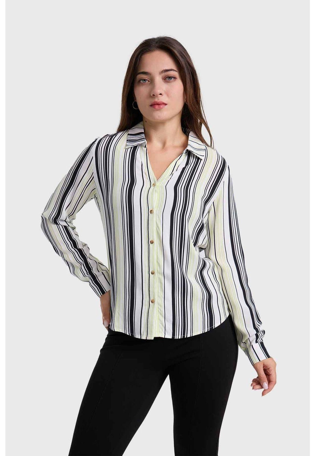 Blusa Mujer Abotonada Crudo - lll-0