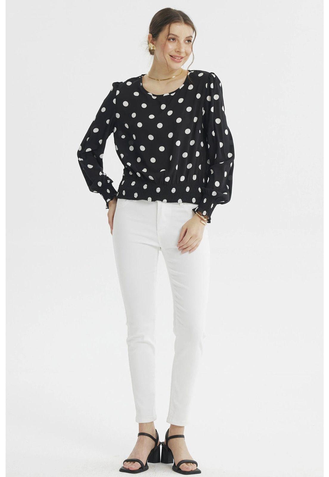 Blusa Mujer Slim Negro - ll-3