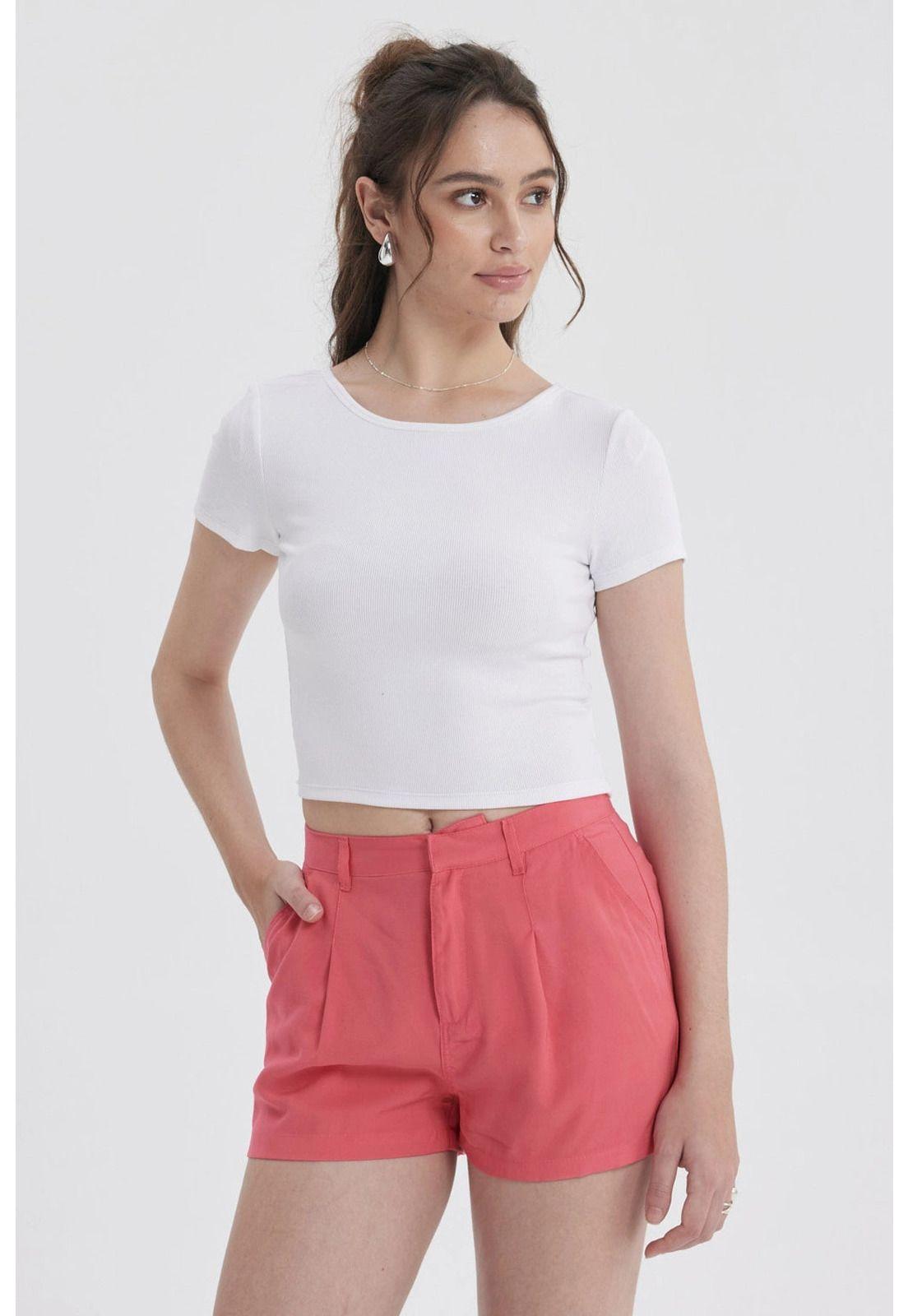 Polera Mujer Abertura Espalda Blanco-0