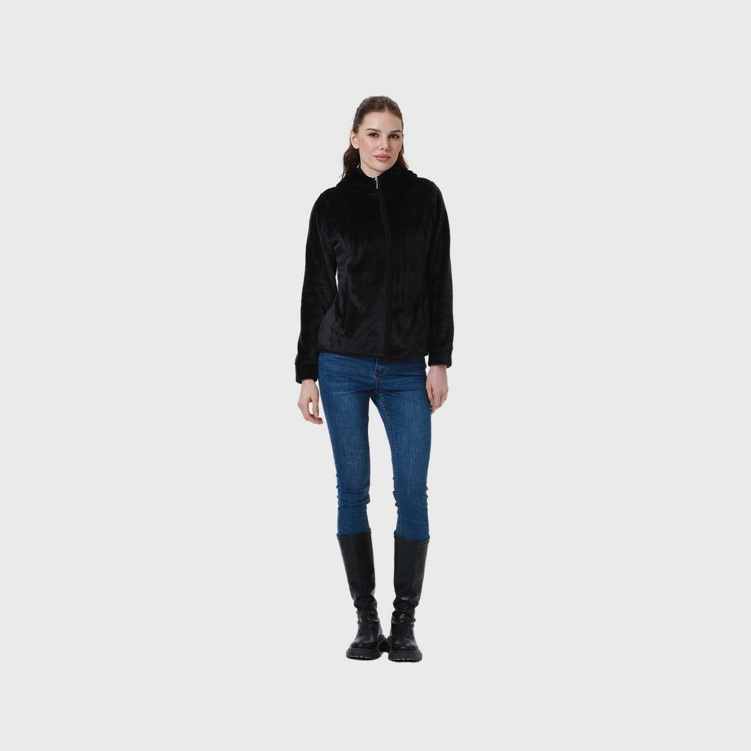 Polar Mujer Básico Full Zipper Negro Fsp Iii-6