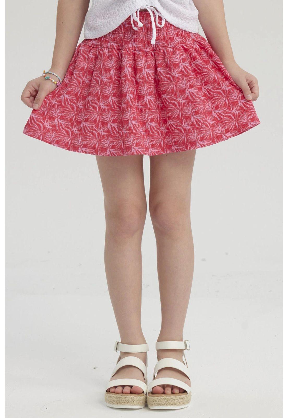 Falda Niña Short Pretina Panal Fucsia-0