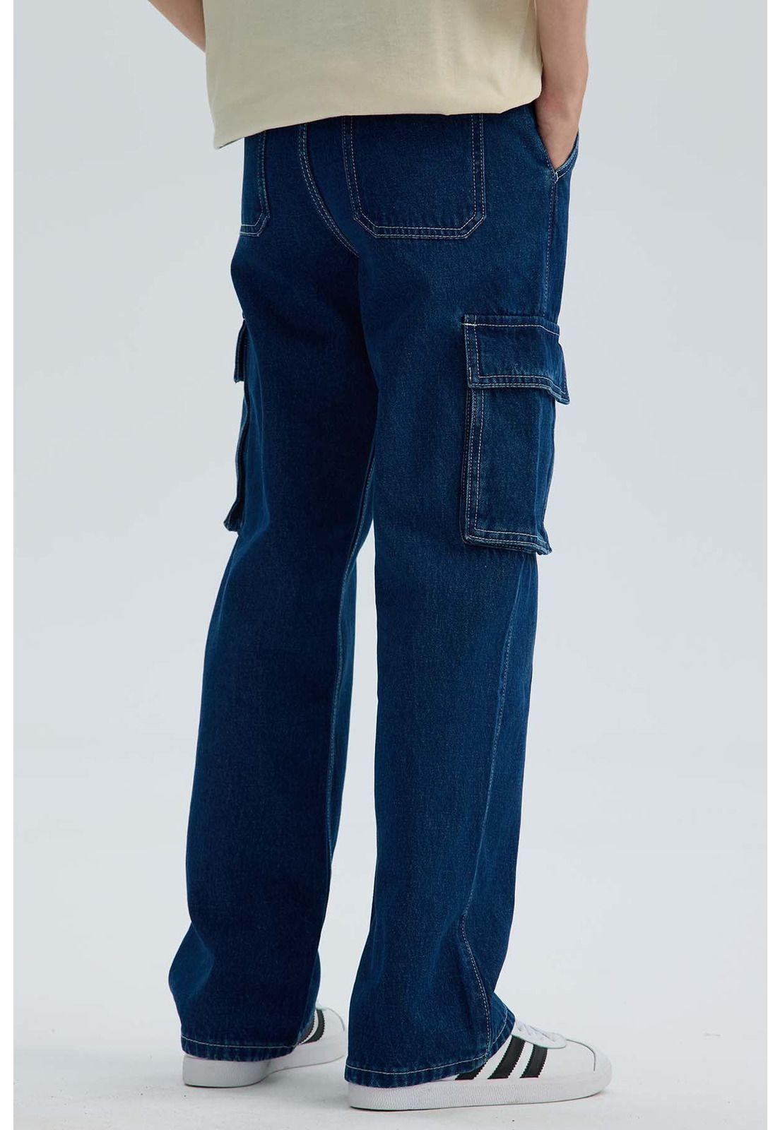 Jeans Niño Cargo Azul - ll-2