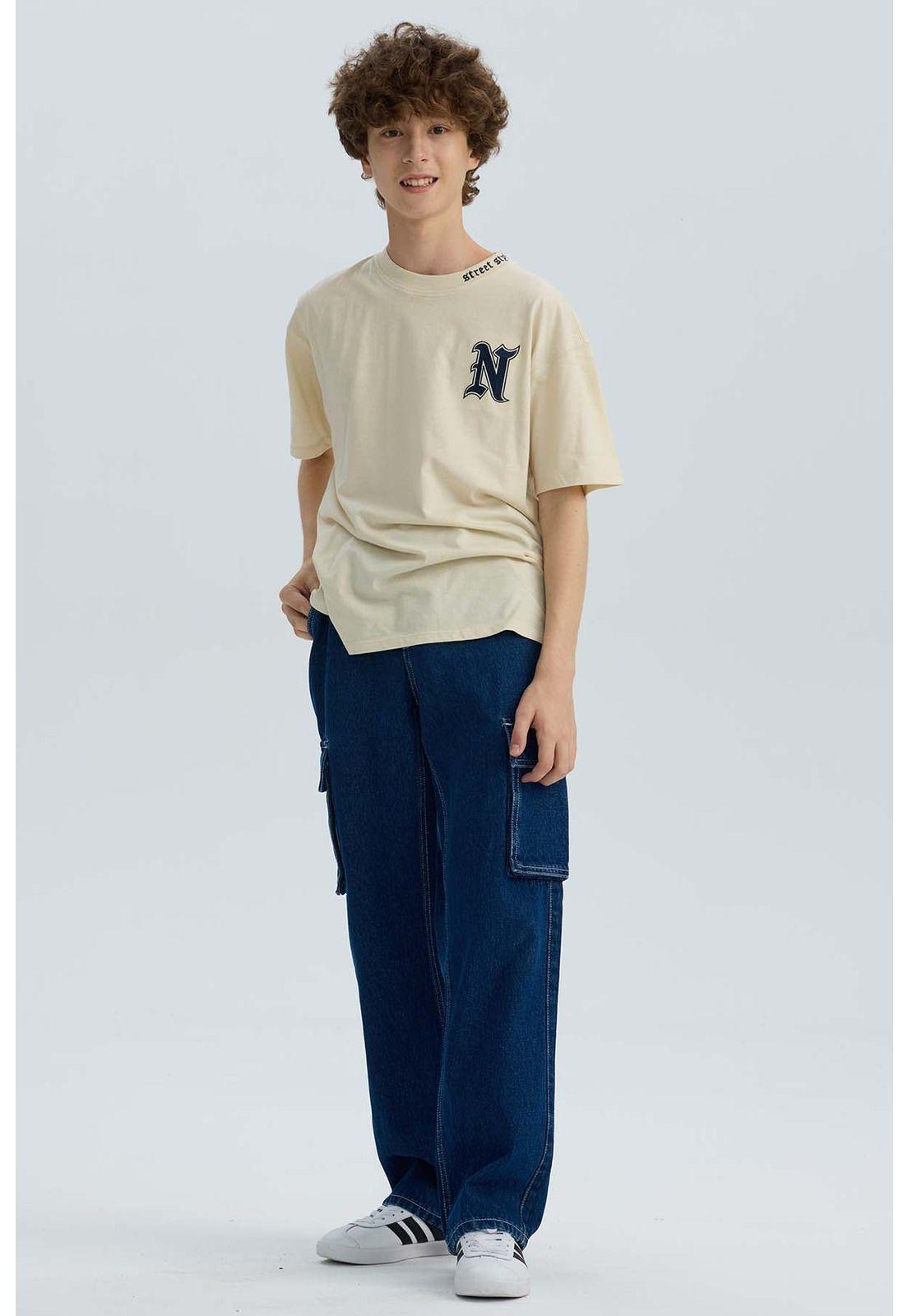 Jeans Niño Cargo Azul - ll-3
