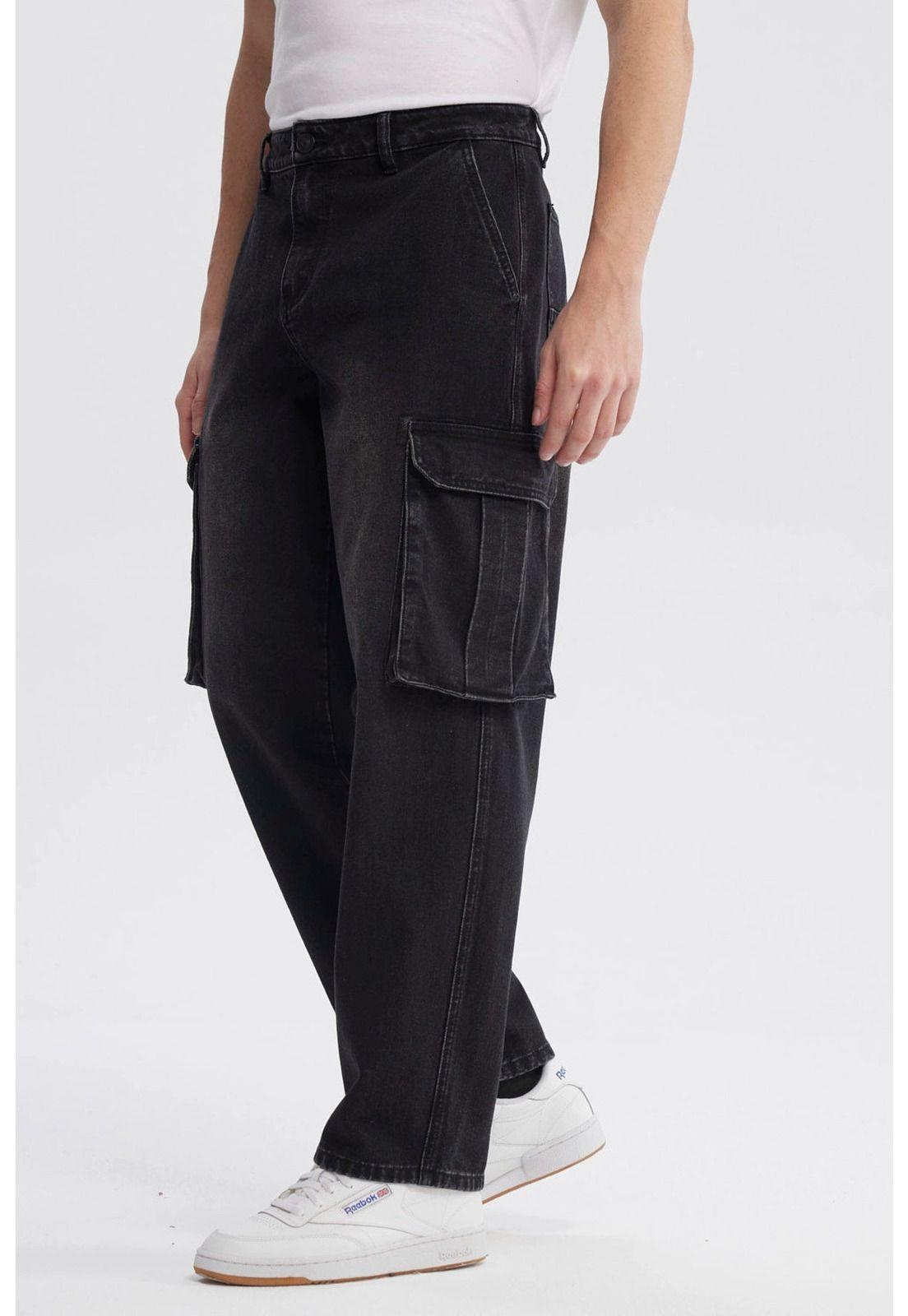 Jeans Hombre Baggy Negro - lV-1