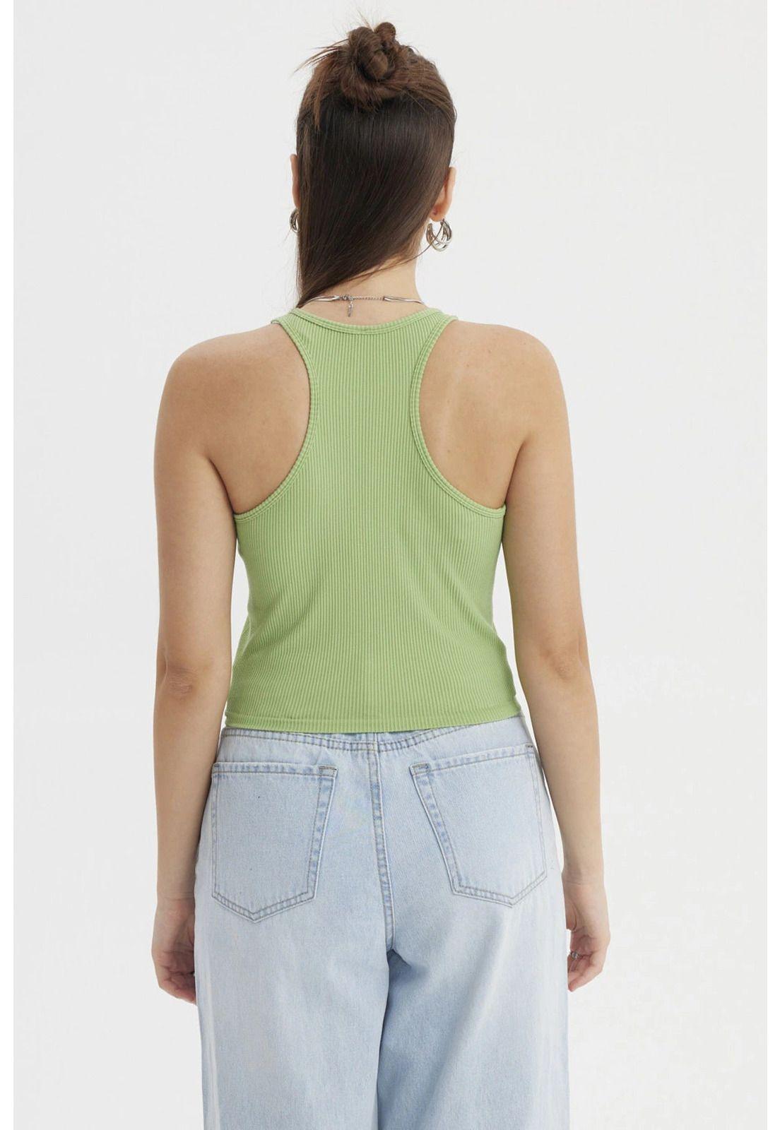 Peto Mujer Musculosa Verde Claro-2