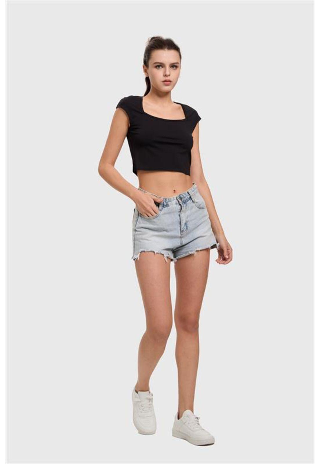 Polera Mujer Cruzada Espalda Negro-3