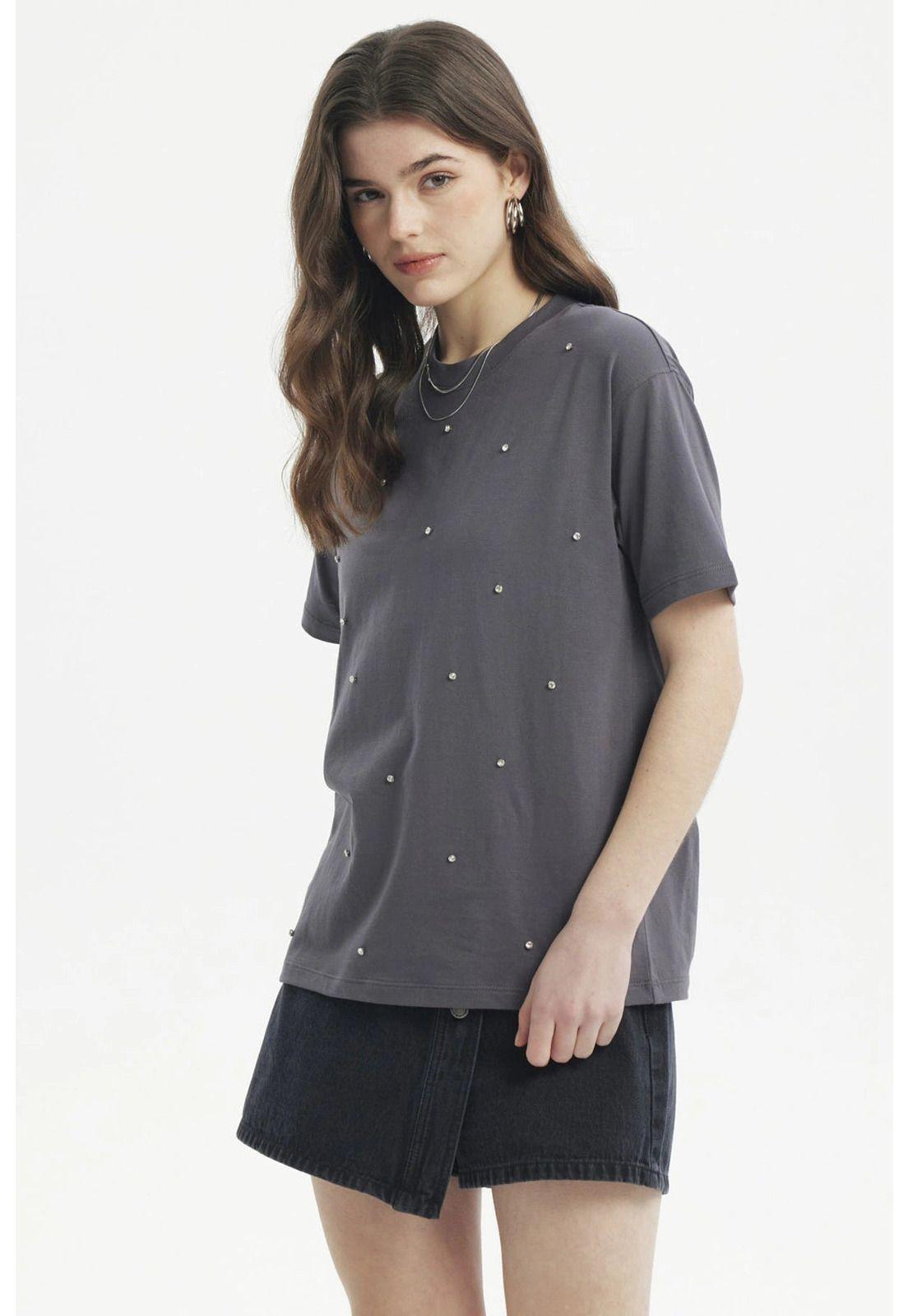 Polera Mujer Strass Gris Marengo-2